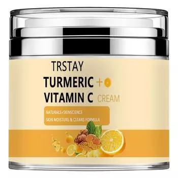 Куркума и витамин С для сияния лица, увлажняющий крем для лица против морщин и старения 5g