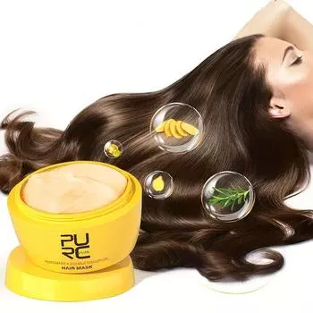 Куркума, розмарин, сушеная и ярость, неспособная схватить крем с запеченным маслом, пушистая и гладкая маска для волос 50g