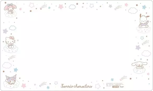 Kurogane Sanrio Characters Pattern Desk Mat Silk Printing Type DM-C23SC