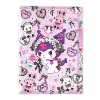Kuromi 3 Pocket A5 Прозрачная папка Sanrio [Карманная папка]