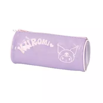 Kuromi enamel round pen case purple