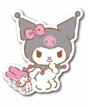 Kuromi My Melody мини Виниловая игрушка 02 Sanrio & [Вырубная наклейка] наклейка/мягкая игрушка