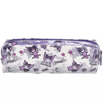 Kuromi Pencil Cute Sanrio Pencil Large Clear Elementary School Junior High School High School Simple Stylish 21 x 6 x 5 cm Case, Case, Capacity,
