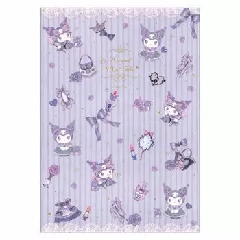 Kuromi Takeimiki ruled A5 Feminine New Enrollment Sanrio [Horizontal notebook] notebook/Dark