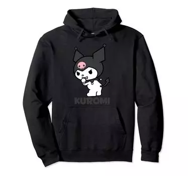 Толстовка с капюшоном Kuromi US design, шлепанцы чёрный