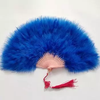 Kuroobaa Fluffy Feather Dance Juri Косплей Fan, Fan, Fan, Fan, Танец, Вечеринка, Хэллоуин, (синий)