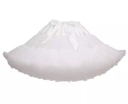 Kuroobaa Pannier Объемная юбка Юбка-пачка Тюль Нижняя юбка Пышная панье 40 см (Белый с оттенком)