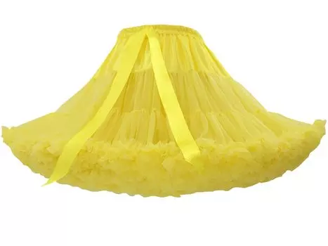 Kuroobaa Pannier Объемная юбка Юбка-пачка Тюль Нижняя юбка Пышная панье 40 см (желтый) жёлтый