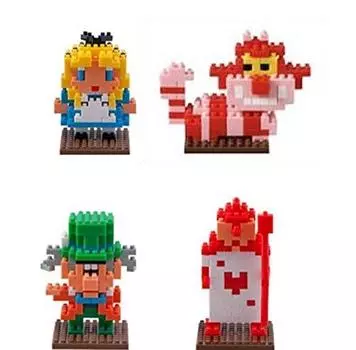Курорт Алиса в стране чудес 4 типа Набор Nanoblock Алиса Чеширский кот Безумный Шляпник Трамп Солдат [Эксклюзив Disney]