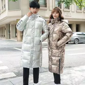 Куртка Andy, модное зимнее блестящее вечернее пальто, женская короткая куртка, теплая куртка с капюшоном для ночного клуба, модная женская куртка, элегантный топ, модная повседневная куртка M золотой