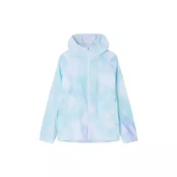 Куртка Anta Full Print с капюшоном и застежкой-молнией, с длинным рукавом, женские куртки, чисто-белый цвет 162335601-2 M