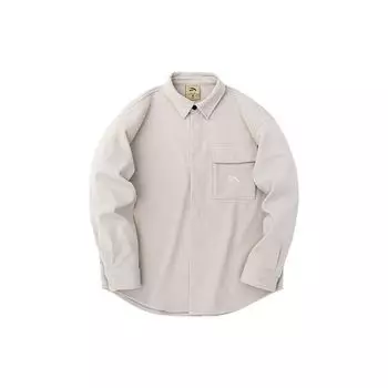 Куртка Anta Pure Color с воротником на пуговицах с логотипом, куртки унисекс, серая 172248771-1 XXL