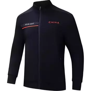 Куртка Anta Training Series с длинным рукавом и воротником-стойкой, застежкой-молнией, мужские куртки, базовая, черная 152437702-4 S