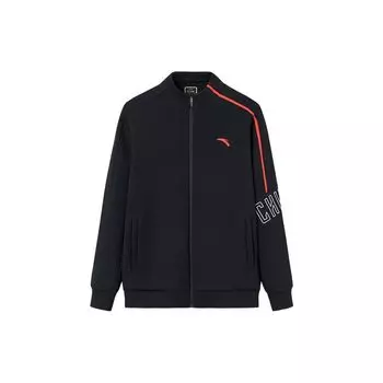 Куртка Anta Training Series с застежкой-молнией и воротником-стойкой, мужские куртки Basic-Black 152347717S-3 S