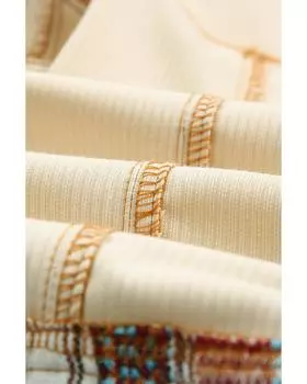 Куртка Azura Exchange в полоску из вельвета с цветными блоками и карманами на пуговицах XL бежевый