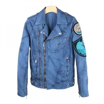 Куртка Balmain Doublewappen Rider Blue 710B155