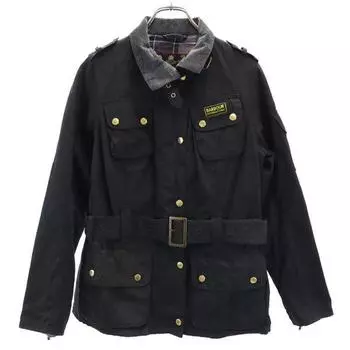 Куртка Barbour из вощеного хлопка 10 черная Пояс Женская Б/у