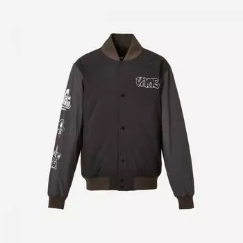Куртка бейсбольная Vans Crazy Eddy Vn000jy1kou Черный асфальт XL