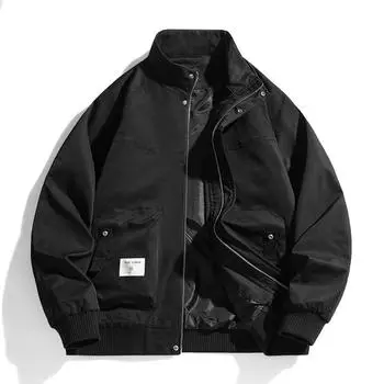 Куртка большого размера, мужская куртка оверсайз, мужская куртка корейского образца 8XL чёрный
