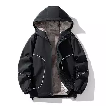 Куртка большого размера, мужская, с капюшоном, из хлопка, утепленная, теплая, повседневная куртка для активного отдыха 8XL