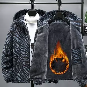 Куртка большого размера, мужская, с капюшоном и флисом, утепленная, теплая, для активного отдыха, куртка-парка, повседневная, хлопковая куртка 8XL