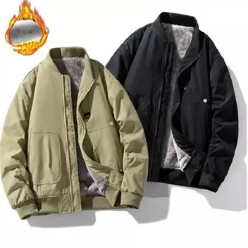 Куртка большого размера мужская с воротником-стойкой, водонепроницаемое пальто большого свободного покроя 8XL чёрный