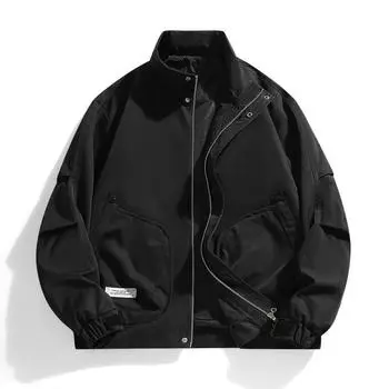 Куртка большого размера мужская весна и осень новая мужская куртка с воротником-стойкой универсальная повседневная куртка Fat Coat M