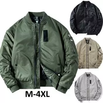 Куртка-бомбер для мужчин, большие размеры, бейсбольные куртки для летчиков, мужское пальто в стиле милитари, уличная одежда для пар, Veste Homme M чёрный