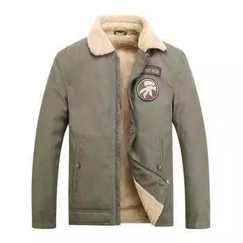Куртка-бомбер для мужчин, летчик ВВС, теплая мужская армейская куртка с меховым воротником, тактические мужские пальто M хаки