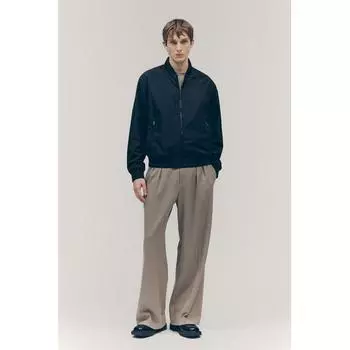 Куртка-бомбер HM легкая, стандартного кроя, черная XS