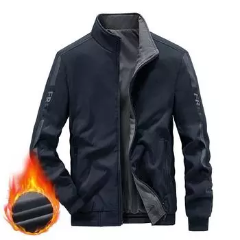 Куртка-бомбер мужская, новая, осенне-зимняя, большого размера, хлопковое пальто, двухсторонняя, хлопковая, повседневная, бейсбольная форма M