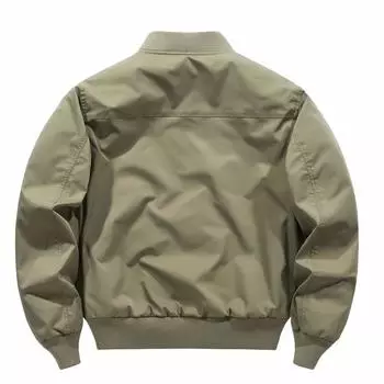 Куртка-бомбер мужская весна и осень свободная большого размера мужская бейсбольная куртка тонкая M хаки
