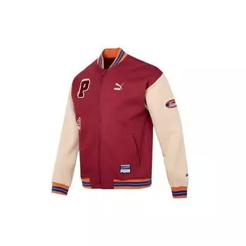 Куртка-бомбер Puma Team Badge, унисекс, темно-красная 677373-49 L