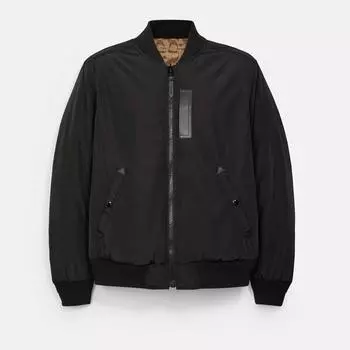Куртка Coach Reversible Signature Ma 1 черный хаки