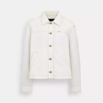 Куртка Coach Twill Utility из органического хлопка и переработанного полиэстера белого цвета Medium