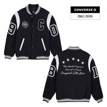 Куртка Converse Lux Varsity черная 10026725 A01 90