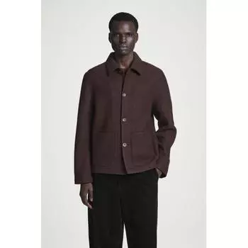 Куртка Cos Japan из вареной шерсти для повседневных дел dark brown/M