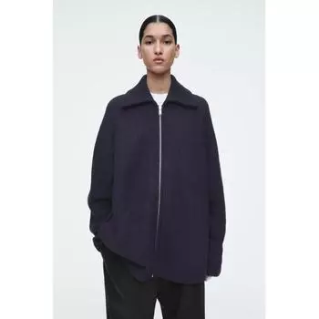 Куртка Cos Japan из вареной шерсти на молнии navy/XS