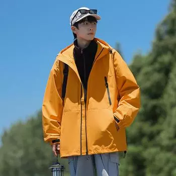 Куртка цвета подсолнуха мужская весенне-осенняя ветрозащитная куртка одежда для ранней осени S