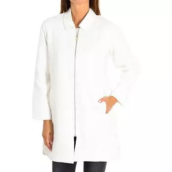 Удлиненная куртка с длинными рукавами 9063 для женщин XS бежевый