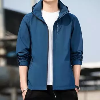 Куртка для активного отдыха для мужчин и женщин, весна и осень, новая пара, съемный капюшон, повседневная ветрозащитная куртка, спортивный плащ M