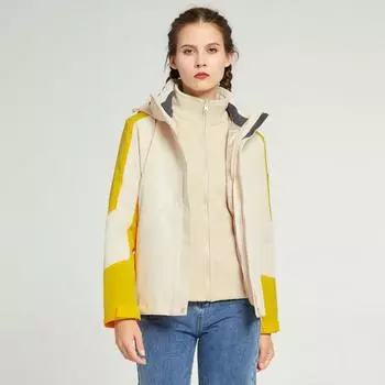 Куртка для активного отдыха Hardshell для мужчин и женщин 3 в 1 Съемная водонепроницаемая ветрозащитная и флисовая утепленная осенне-зимняя куртка M