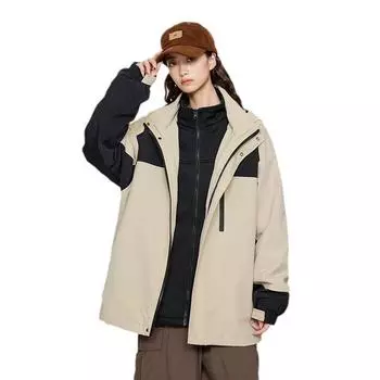 Куртка для активного отдыха мужская три в одном съемная флисовая куртка для альпинизма женская повседневная куртка на осень и зиму с подкладкой из флиса M