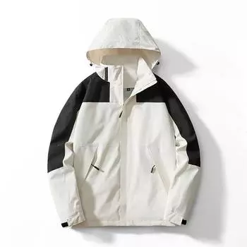 Куртка для активного отдыха на открытом воздухе для женщин и мужчин, весна и осень, тонкое ветрозащитное водонепроницаемое дышащее однослойное пальто, одежда для походов для пар M слоновая кость