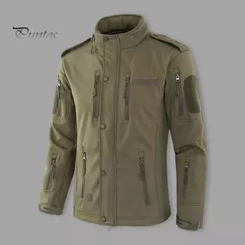 Куртка для активного отдыха со съемным капюшоном и длинными рукавами, застегивающаяся на молнию, куртка с несколькими карманами, однотонная застежка-молния, верхняя одежда для путешествий и походов XL хаки