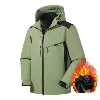 Куртка для активного отдыха «три в одном» для мужчин и женщин, куртка из двух частей, куртка из бархата Silver Fox S