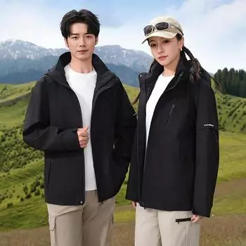 Куртка для активного отдыха Женская куртка-пуховик Три в одном Куртка мужская осенне-зимняя водонепроницаемая тибетская одежда для пешего туризма и велоспорта Альпинизм S