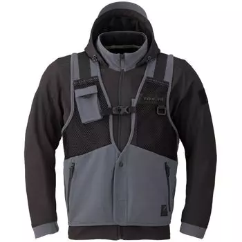 Куртка для езды на велосипеде RS TAICHI, дышащая сетка, CE, защитный капюшон, можно закрепить, накладывающаяся сетка, парка RSJ347 XL, весна/лето, встроенный, черный/серо-коричневый