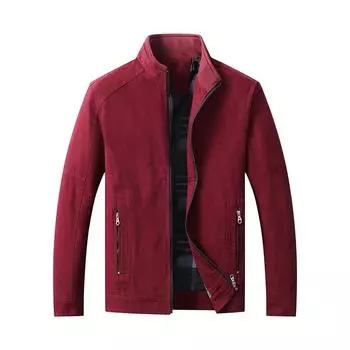 Куртка для мужчин весна и осень новая мужская повседневная куртка в корейском стиле с воротником-стойкой осенняя тонкая куртка из чистого хлопка M