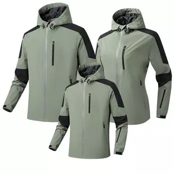 Куртка для родителей и детей, весенне-осенняя, ветрозащитная, водонепроницаемая, мужская и женская, универсальная, из мягкого материала 120 чёрный